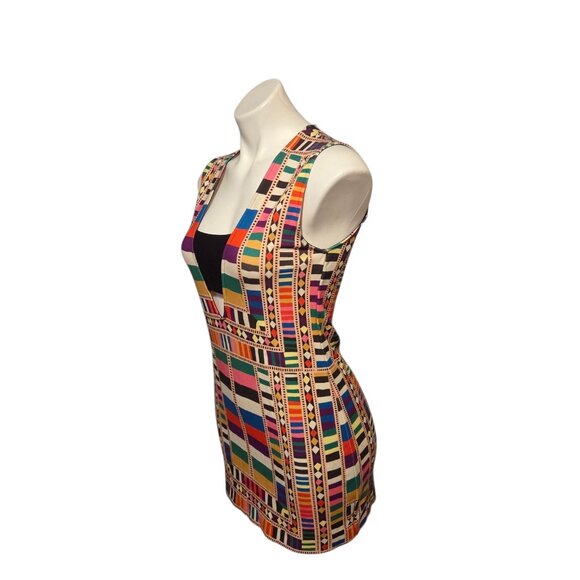 Mara Hoffman Sz XS Geometric Bandeau Dress Bodycon Colorful - Picture 5 of 6